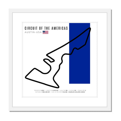 F1 - Circuito 3D Enmarcado | Circuit of The Americas / COTA (Estados Unidos)