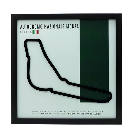 F1 – Autodromo Nazionale Monza (Italia) | Circuito 3D enmarcado