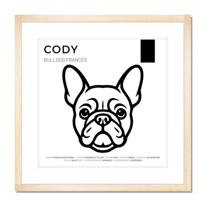 Bulldog Francés — Cuadro de mascota personalizado
