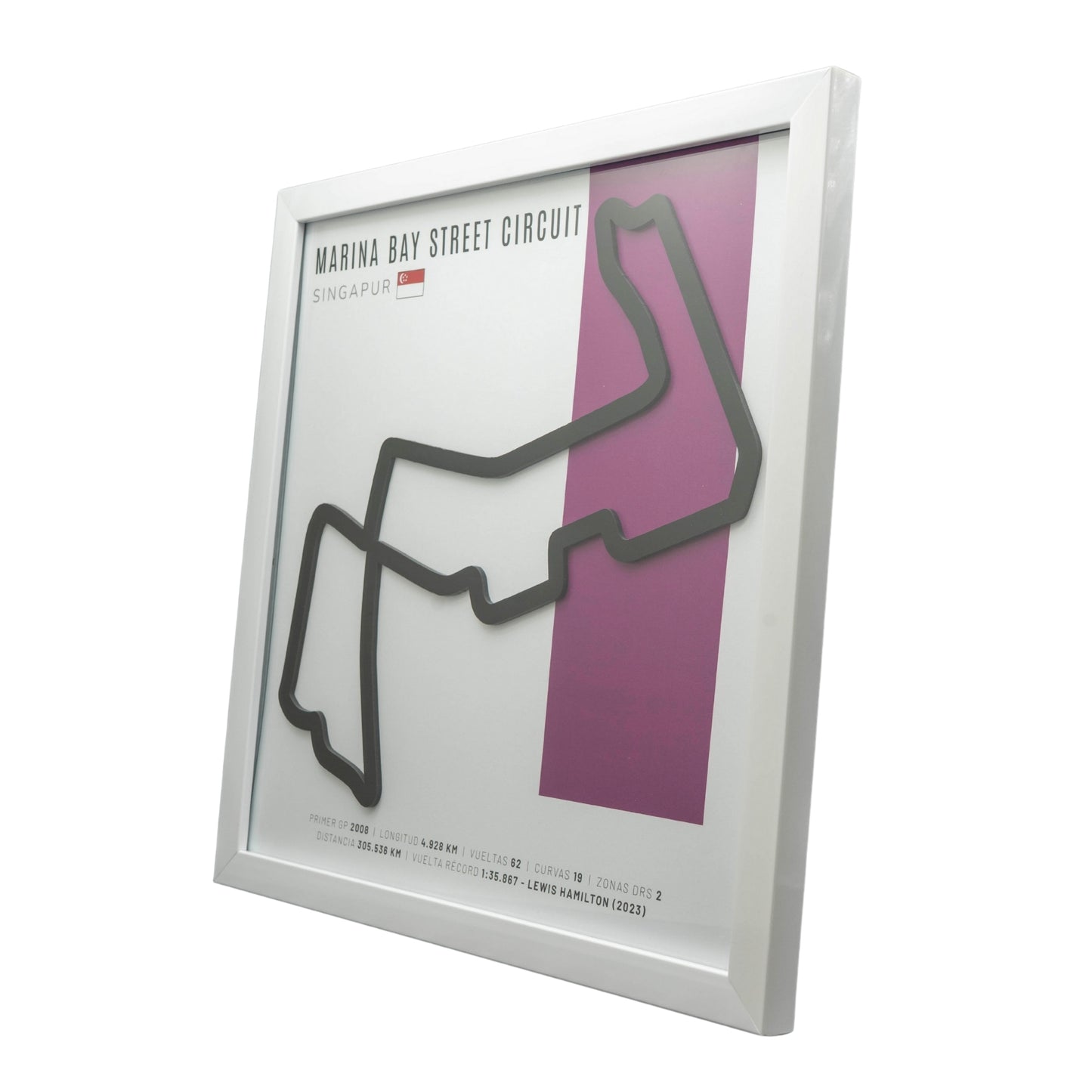 F1 - Circuito 3D Enmarcado | Marina Bay Street Circuit (Singapur)