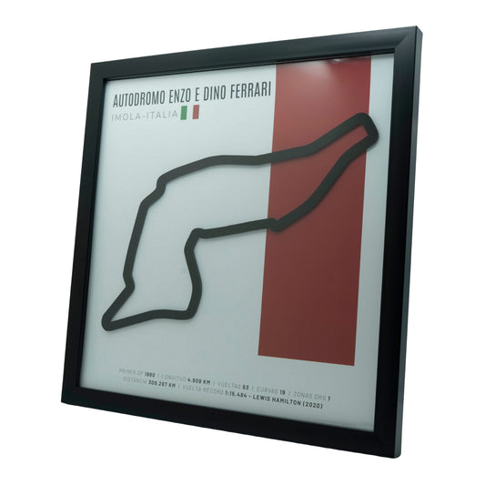 F1 – Autodromo Enzo e Dino Ferrari (Italia) | Circuito 3D enmarcado