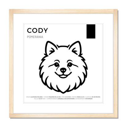 Pomerania — Cuadro de mascota personalizado