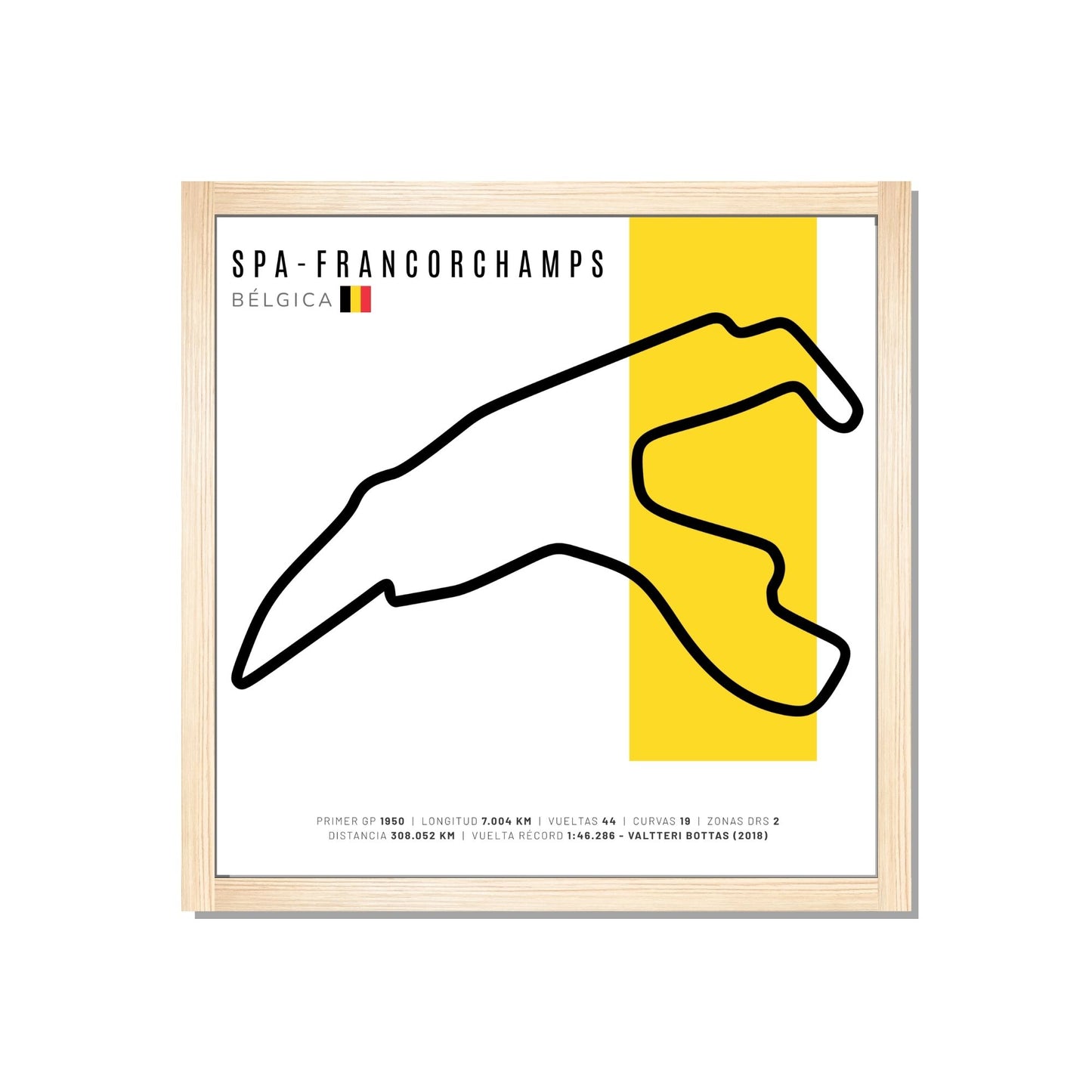 F1 - Circuito 3D Enmarcado | Circuit de Spa-Francorchamps (Bélgica)