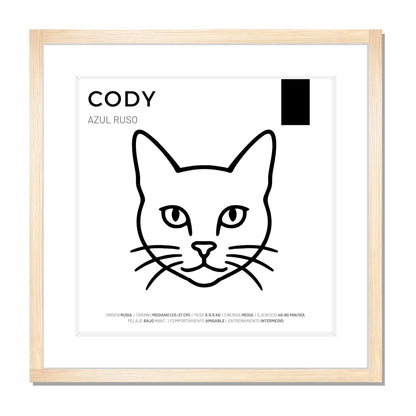 Azul Ruso — Cuadro de mascota personalizado