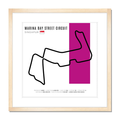 F1 - Circuito 3D Enmarcado | Marina Bay Street Circuit (Singapur)