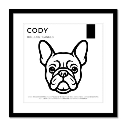 Bulldog Francés — Cuadro de mascota personalizado