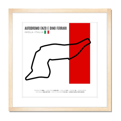 F1 - Circuito 3D Enmarcado | Autodromo Enzo e Dino Ferrari (Italia)