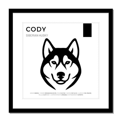 Siberian Husky — Cuadro de mascota personalizado