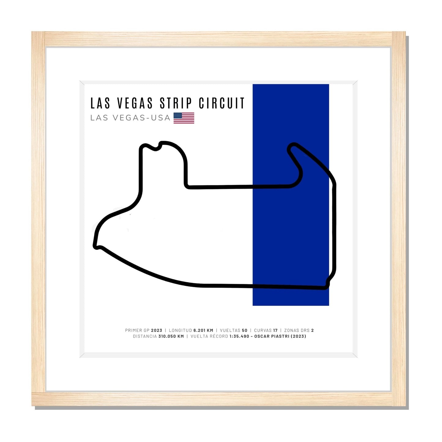 F1 - Circuito 3D Enmarcado | Las Vegas Strip Circuit (Estados Unidos)