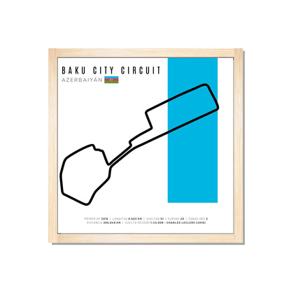 F1 - Circuito 3D Enmarcado | Baku City Circuit (Azerbaiyán)