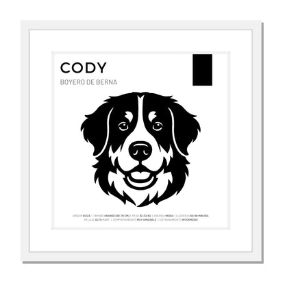 Boyero de Berna — Cuadro de mascota personalizado