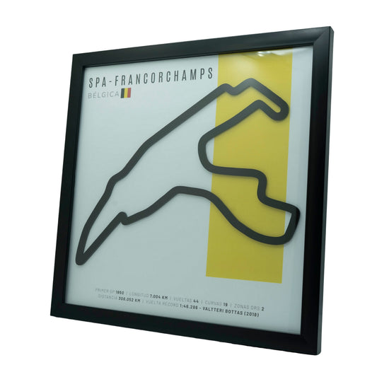 F1 – Circuit de Spa-Francorchamps (Bélgica) | Circuito 3D enmarcado