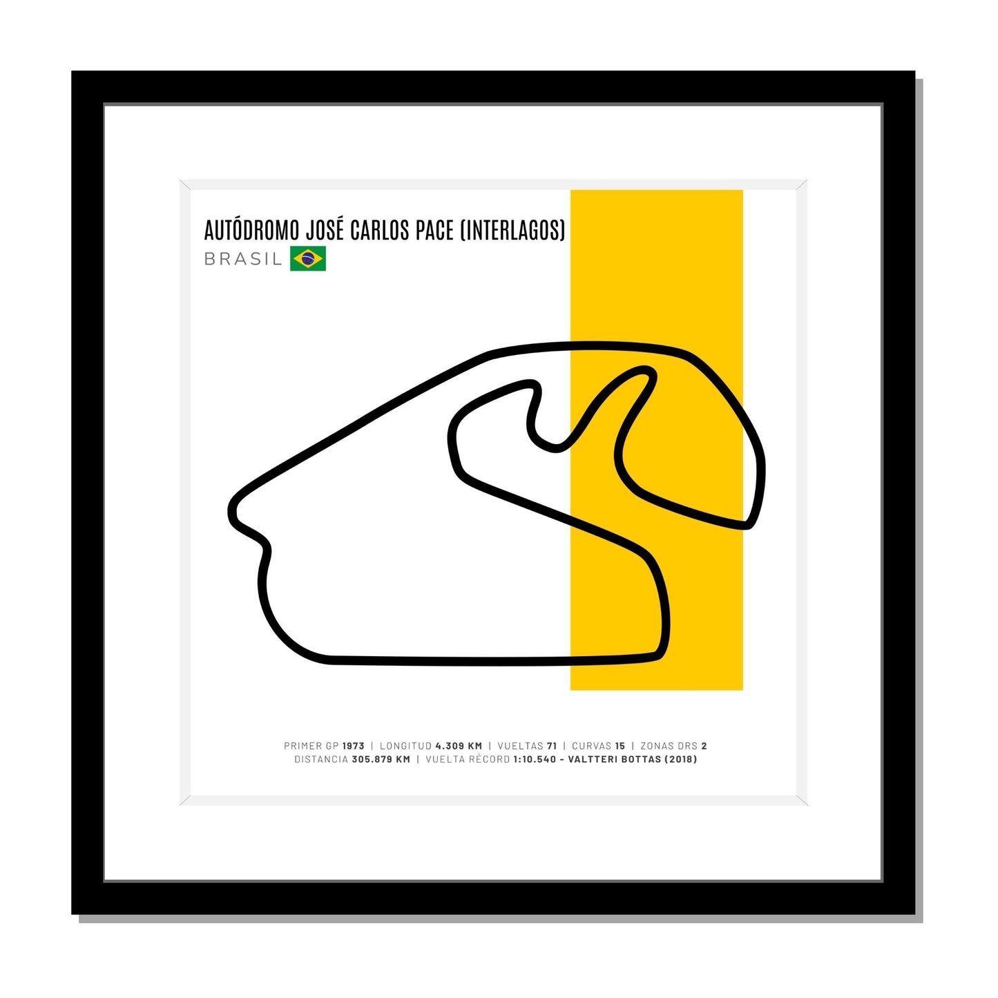 F1 - Circuito 3D Enmarcado | Autódromo José Carlos Pace / Interlagos (Brasil)