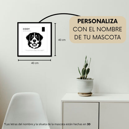 Boyero de Berna — Cuadro de mascota personalizado