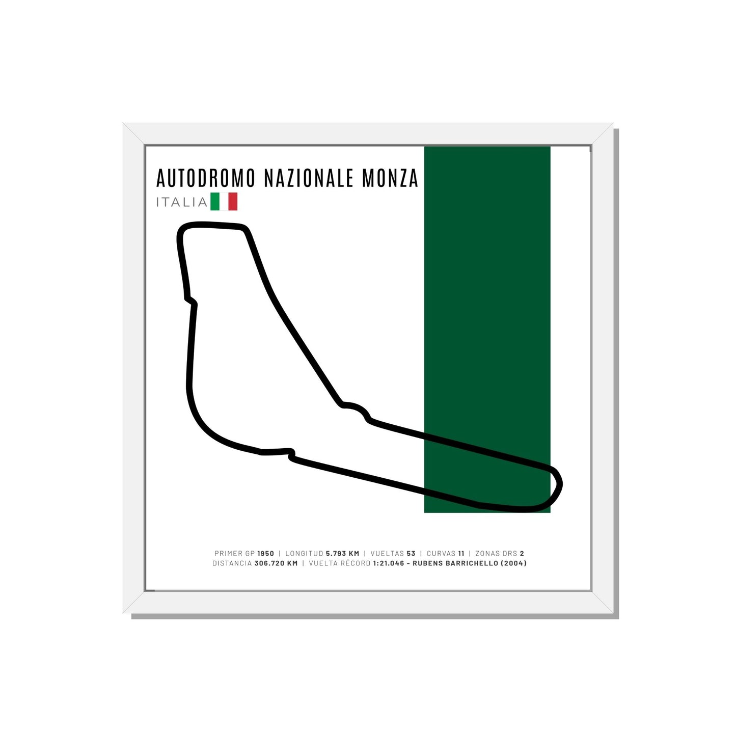 F1 - Circuito 3D Enmarcado | Autodromo Nazionale Monza (Italia)