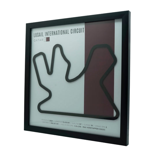 F1 – Lusail International Circuit (Catar) | Circuito 3D enmarcado