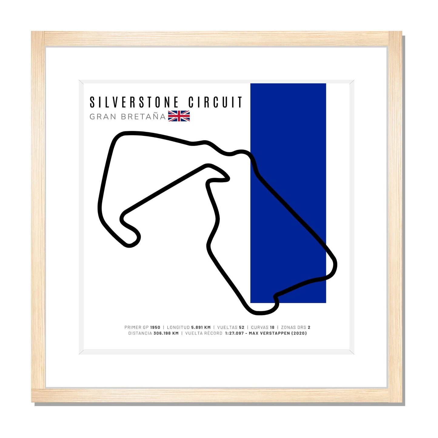 F1 - Circuito 3D Enmarcado | Silverstone Circuit (Gran Bretaña)