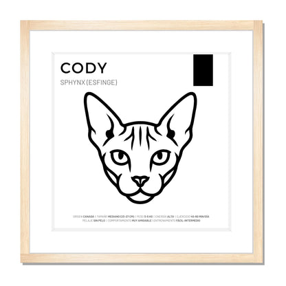 Sphynx (Esfinge) — Cuadro de mascota personalizado