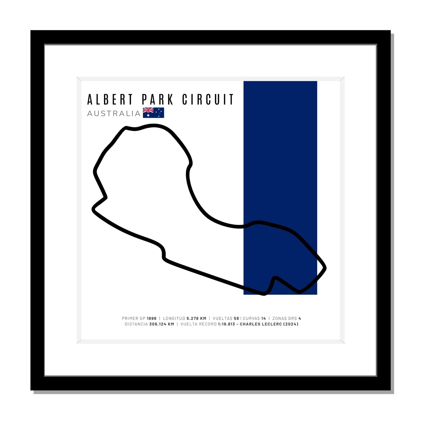 F1 –  Circuito 3D Enmarcado | Albert Park Circuit (Australia)