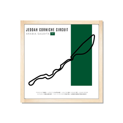 F1 –  Circuito 3D Enmarcado | Jeddah Corniche Circuit (Arabia Saudita)