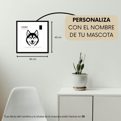 Siberian Husky — Cuadro de mascota personalizado