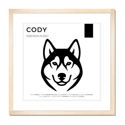 Siberian Husky — Cuadro de mascota personalizado