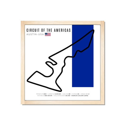 F1 - Circuito 3D Enmarcado | Circuit of The Americas / COTA (Estados Unidos)