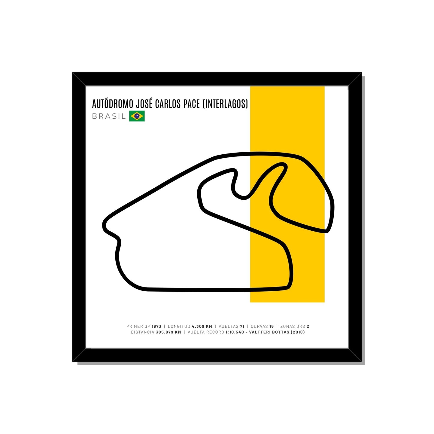 F1 - Circuito 3D Enmarcado | Autódromo José Carlos Pace / Interlagos (Brasil)