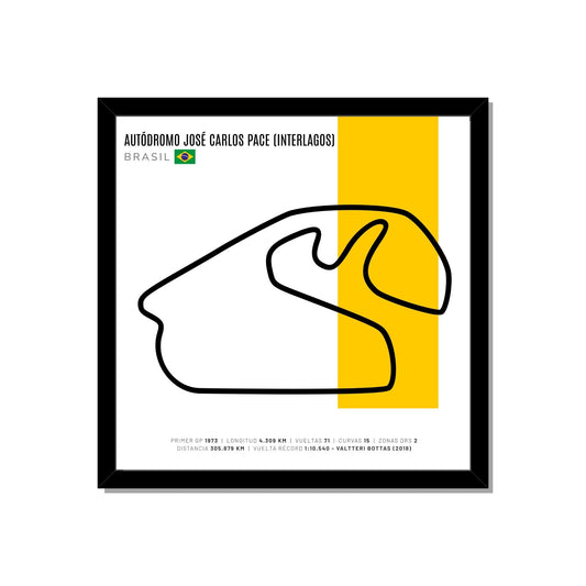 F1 - Circuito 3D Enmarcado | Autódromo José Carlos Pace / Interlagos (Brasil)