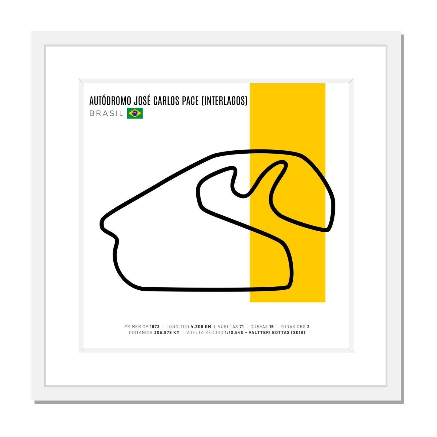 F1 - Circuito 3D Enmarcado | Autódromo José Carlos Pace / Interlagos (Brasil)