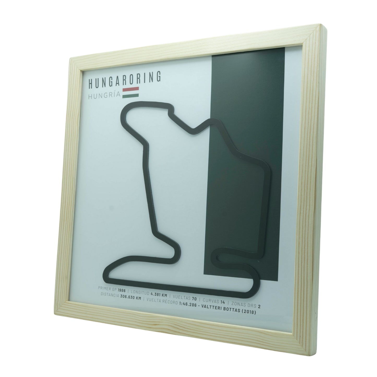 F1 - Circuito 3D Enmarcado | Hungaroring (Hungría)