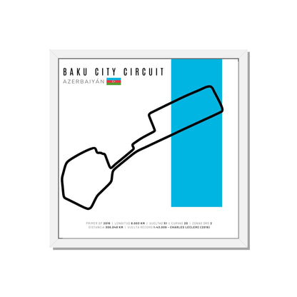 F1 - Circuito 3D Enmarcado | Baku City Circuit (Azerbaiyán)