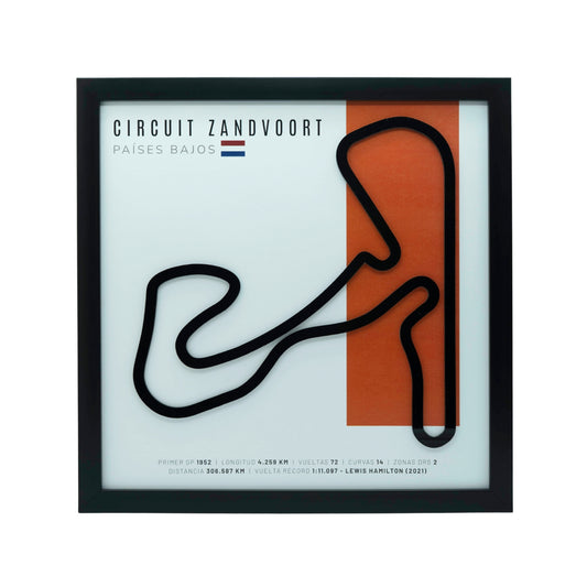 F1 – Circuit Zandvoort (Países Bajos) | Circuito 3D enmarcado