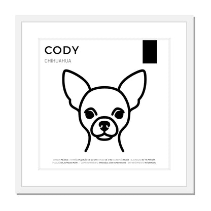 Chihuahua — Cuadro de mascota personalizado