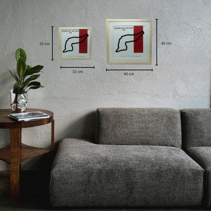 F1 - Circuito 3D Enmarcado | Autodromo Enzo e Dino Ferrari (Italia)