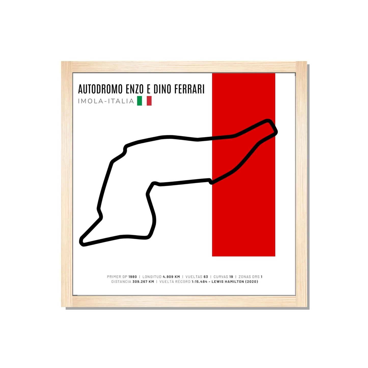 F1 - Circuito 3D Enmarcado | Autodromo Enzo e Dino Ferrari (Italia)