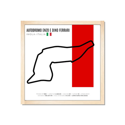 F1 - Circuito 3D Enmarcado | Autodromo Enzo e Dino Ferrari (Italia)