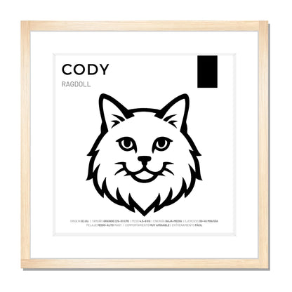 Ragdoll — Cuadro de mascota personalizado