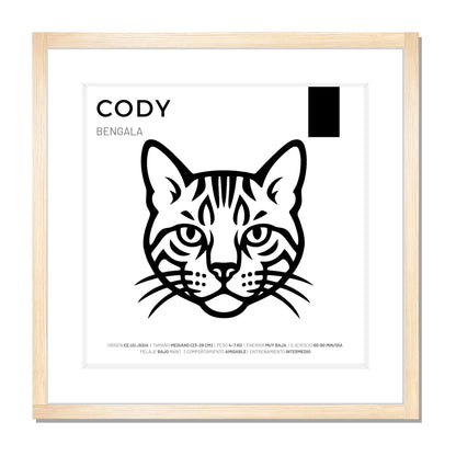 Bengala — Cuadro de mascota personalizado