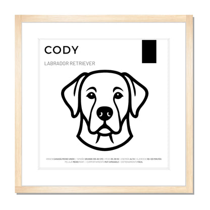 Labrador Retriever — Cuadro de mascota personalizado