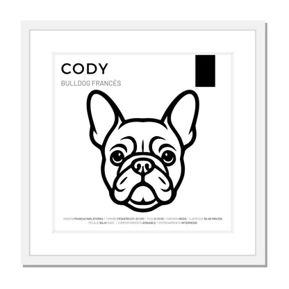 Bulldog Francés — Cuadro de mascota personalizado