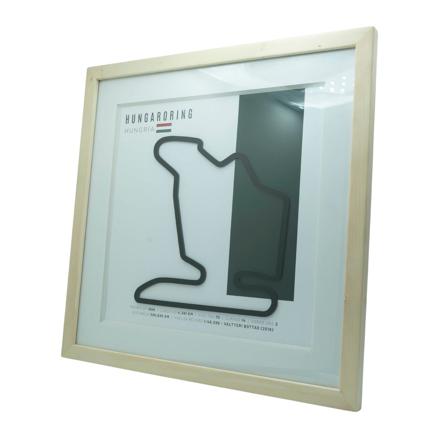 F1 - Circuito 3D Enmarcado | Hungaroring (Hungría)