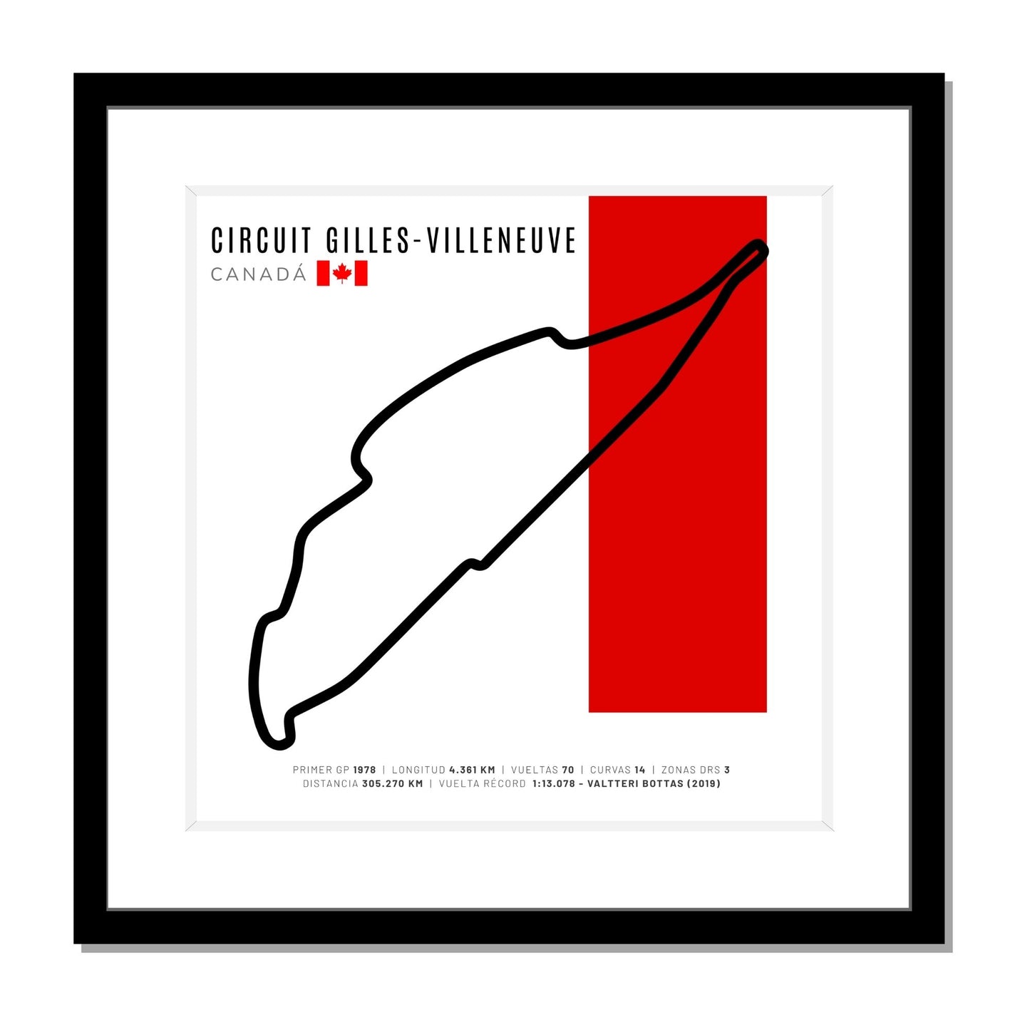 F1 - Circuito 3D Enmarcado | Circuit Gilles- Circuito 3D Enmarcado |Villeneuve (Canadá)