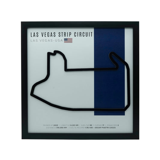 F1 – Las Vegas Strip Circuit (Estados Unidos) | Circuito 3D enmarcado