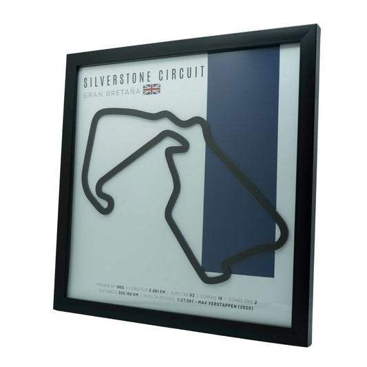 F1 – Silverstone Circuit (Gran Bretaña) | Circuito 3D enmarcado