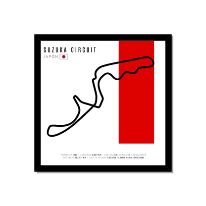 F1 – Circuito 3D Enmarcado | Suzuka Circuit (Japón)