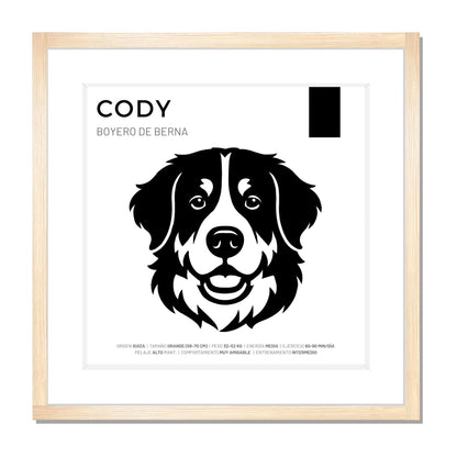 Boyero de Berna — Cuadro de mascota personalizado