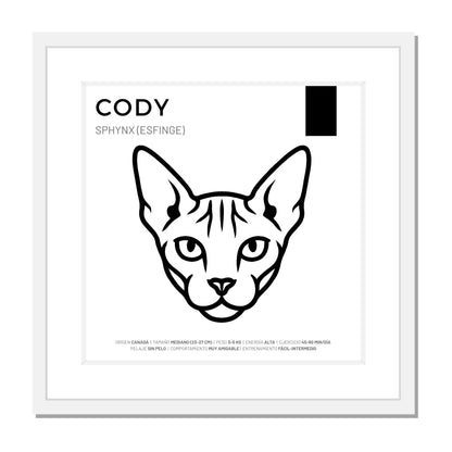 Sphynx (Esfinge) — Cuadro de mascota personalizado