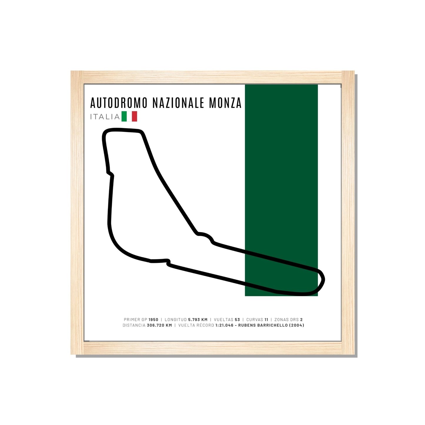 F1 - Circuito 3D Enmarcado | Autodromo Nazionale Monza (Italia)