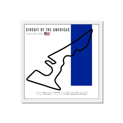 F1 - Circuito 3D Enmarcado | Circuit of The Americas / COTA (Estados Unidos)